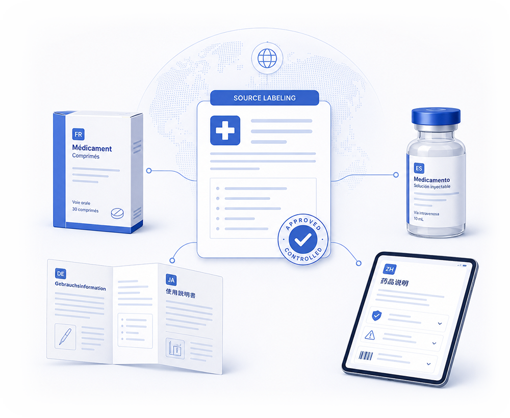 Labeling Translation Services for Life Sciences